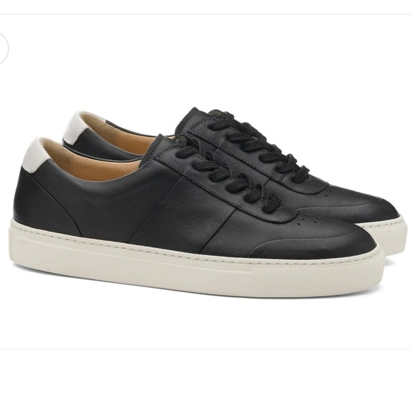 Men’s MORAL CODE Kai Men’s black leather sneakers- Size 8.5 - Picture 1 of 14